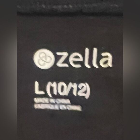 Zellla Side Knot Asymmetrical Shirt Sz 10/12 Black 3/4 Sleeves - Picture 8 of 8